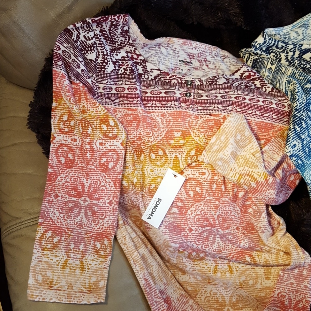 Lot Women's Sonoma Size S 3/4 sleeve shirts - Picture 2 of 5